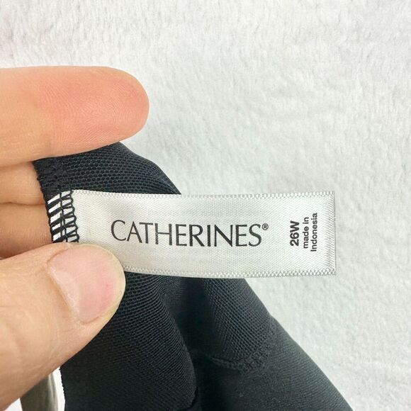 Catherine's One Piece Swimsuit Size 26W New Black - Picture 3 of 5